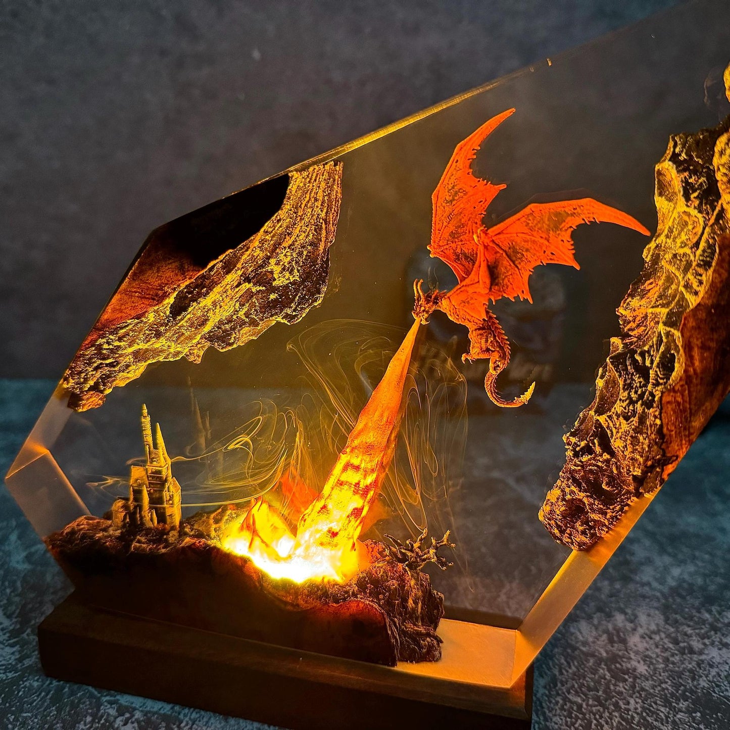 Fire-breathing Dragon Resin Night Light