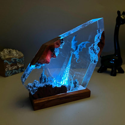 Ice Dragon resin creative night light