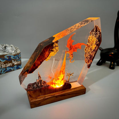 Fire-breathing Dragon Resin Night Light