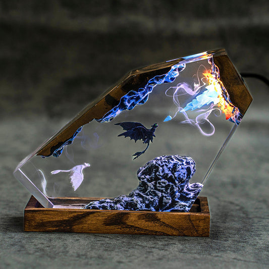 LED Resin Dragon Night Light Ornament