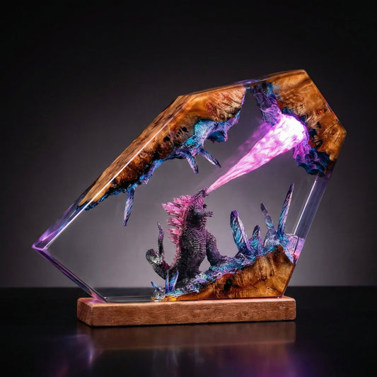 Godzilla Epoxy Resin Decoration Lamp